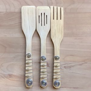 Wooden Kitchen Utensils Decorative Set of 3